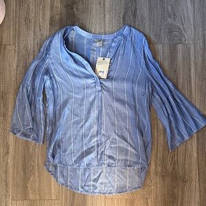 Bass Women’s Blue Striped Women's Top Size Petite Small NWT